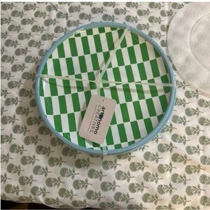 Green and White Checkered Plate by Artemest